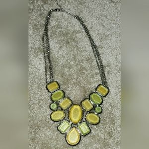 Green and silver necklace